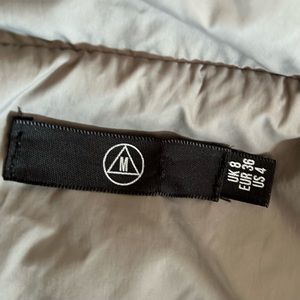 MISGUIDED-UK- Grey Hooded Puffer Coat